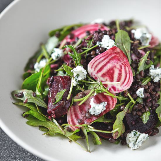 Beet, Goat Cheese & Lentil Salad