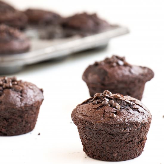 Vegan Dark Chocolate Muffins