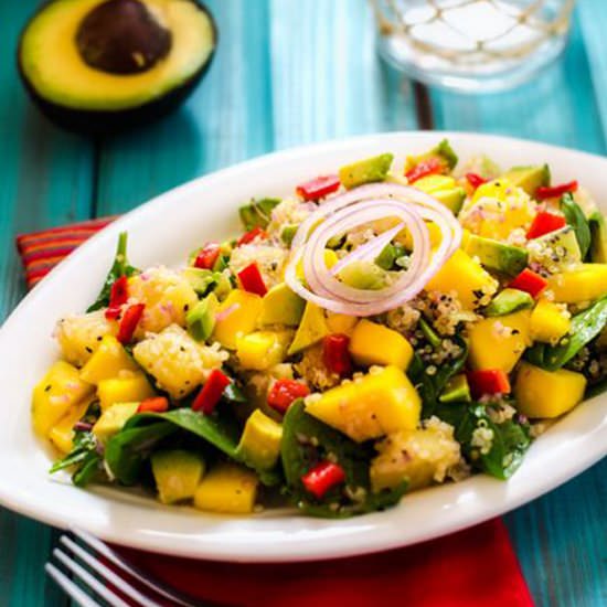 Avocado, Mango and Pineapple Quinoa