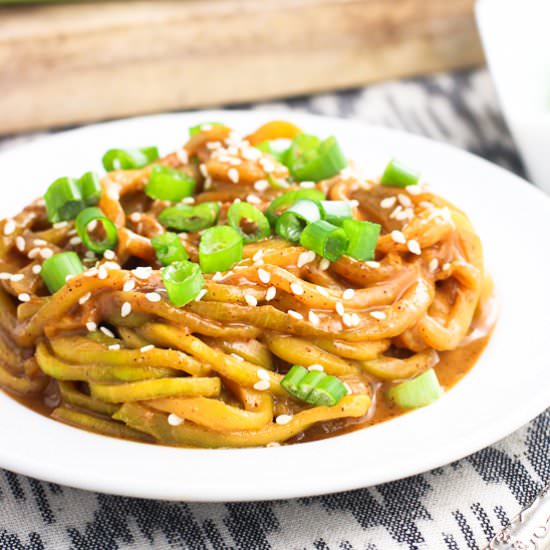 Sesame Almond Butter Zoodles