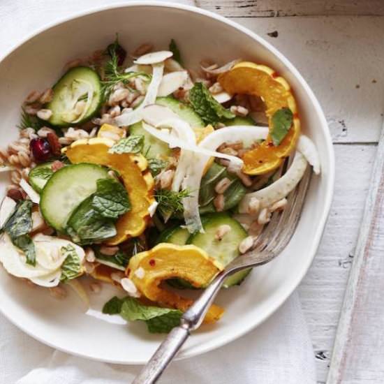 Farro Delicata Squash Salad