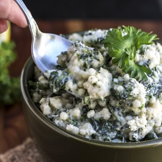 Creamy Cauliflower Pearl Couscous