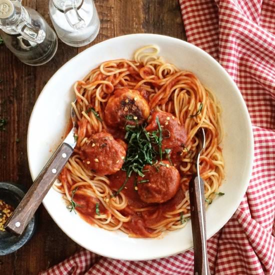Spaghetti with Vegan “Meat”balls