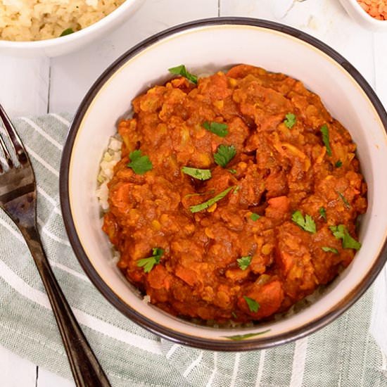 Slow Cooker Red Lentil Curry