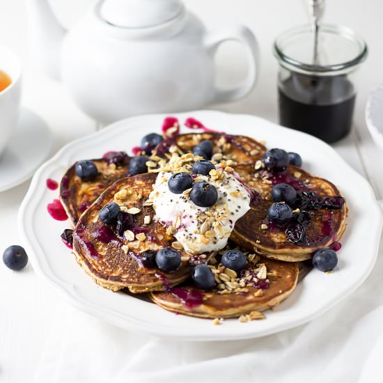 All Natural Almond Protein Pancakes