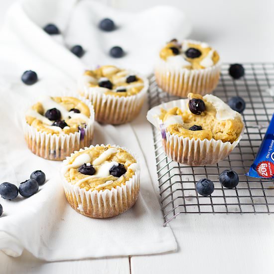 Blueberry Almond Protein Muffins