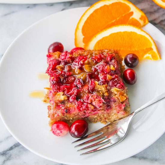 Cranberry Orange Baked Oatmeal