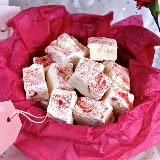 Strawberry Swirl Marshmallows