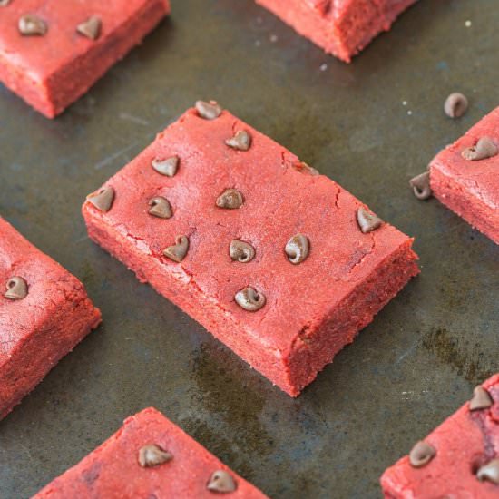No Bake Red Velvet Protein Bars