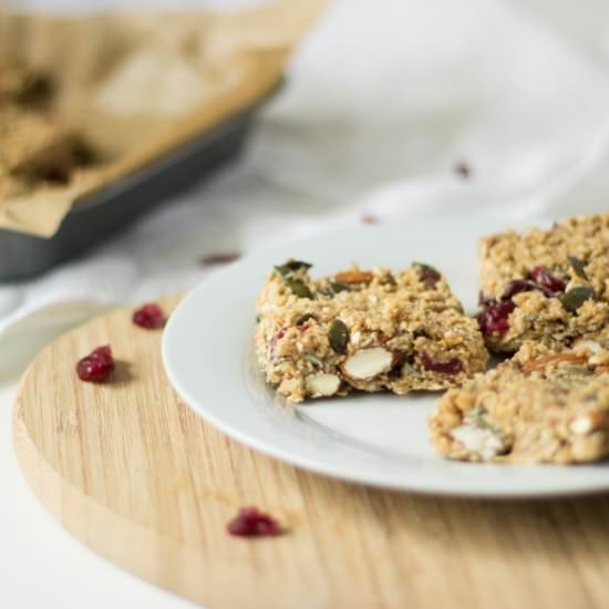 Healthy Honey Oat Bars