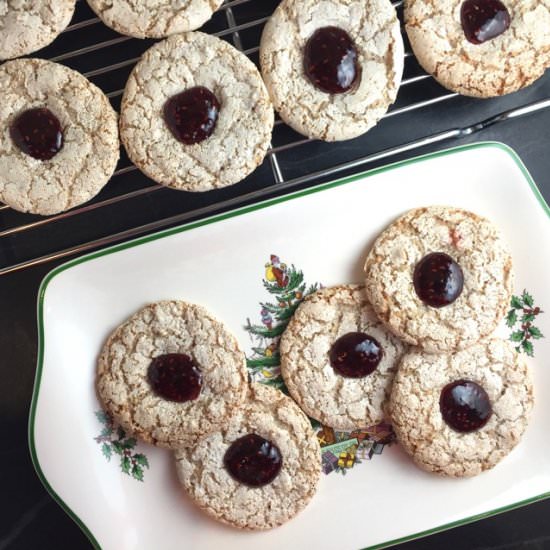 Raspberry-Hazelnut Macaroons