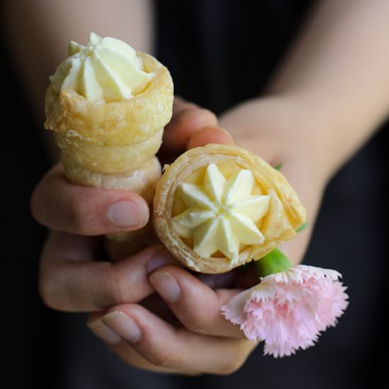 Custard and Cream Horns