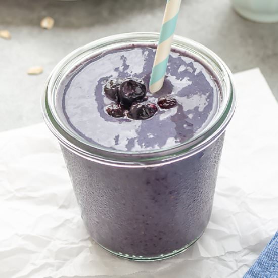 Blueberry Banana Oat Smoothie