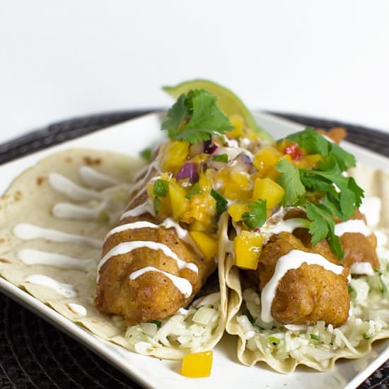 Beer Battered Fish Tacos