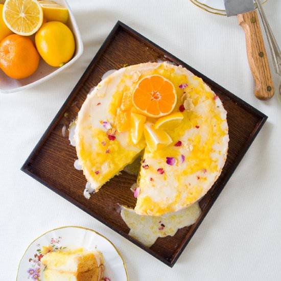 Olive Oil Cake & Meyer Lemon Curd