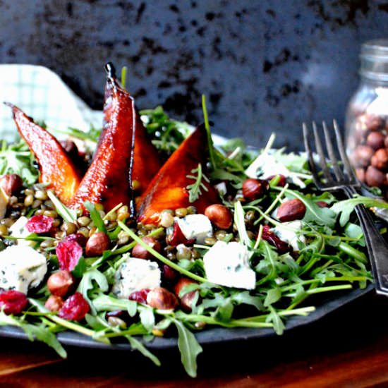 Lentil Salad with Caramelized Pears