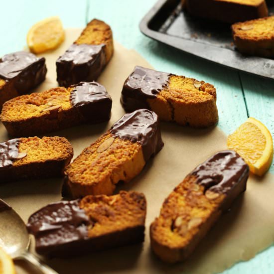 Orange Almond Biscotti (Vegan)