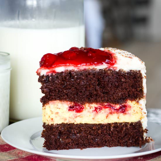 Black Forest Cheesecake Cake