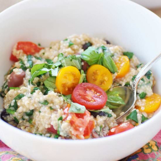 Savory Vegan Mediterranean Oatmeal