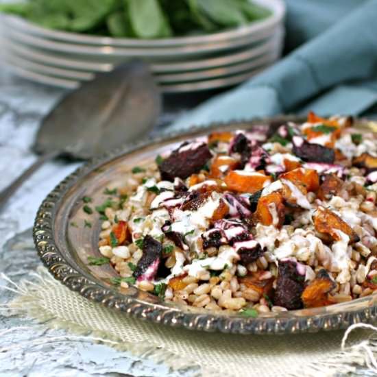 Roasted Root Vegetable and Farro