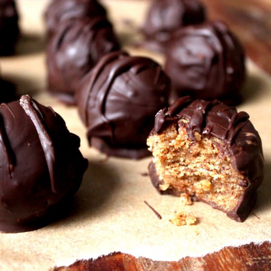 Hazelnut Praline Truffles.