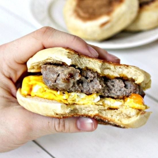 English Muffin Breakfast Sandwich