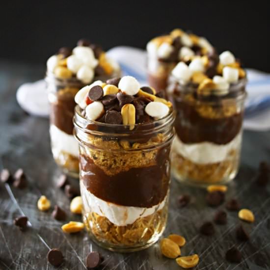 Rocky Road Pudding Jars