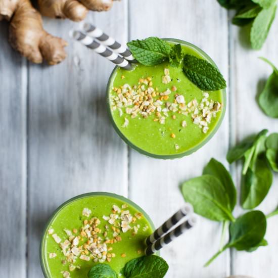 Ginger Oatmeal Green Smoothie