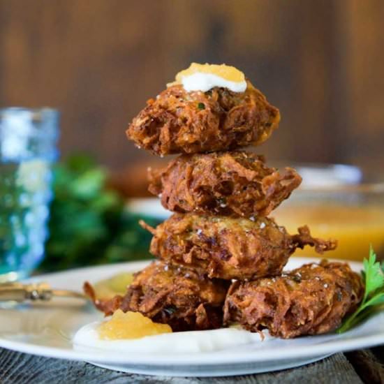 Potato Latkes with Pineapple Sauce
