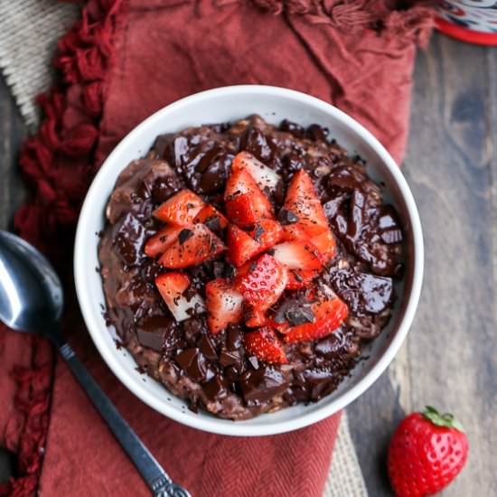 Chocolate Strawberry Oatmeal