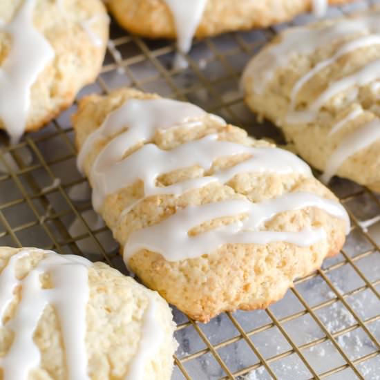 Glazed Lemon Ginger Scones