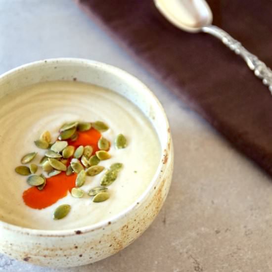 Roasted Cauliflower Soup with Chili