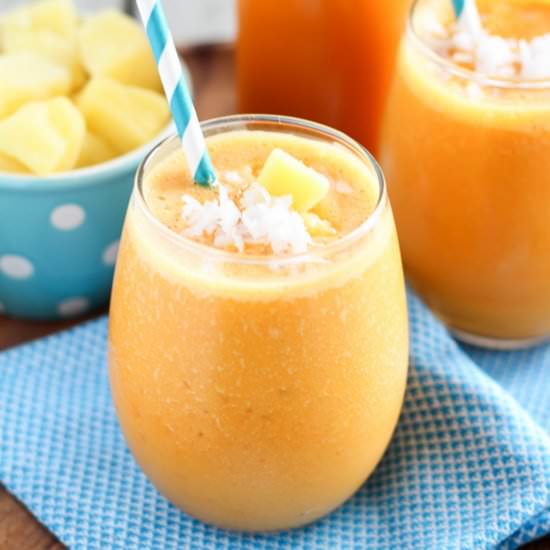 Pineapple, Carrot, and Coconut Smoothie