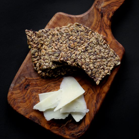 Sourdough seedy crackers