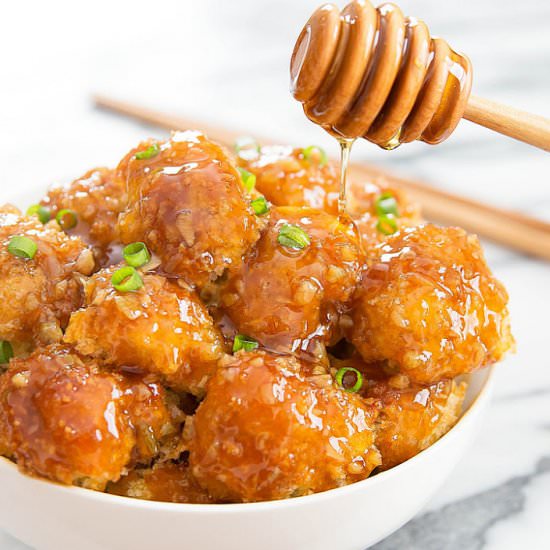 Honey Garlic Baked Cauliflower