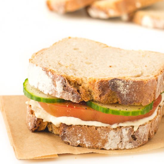 Simple Hummus Sandwich