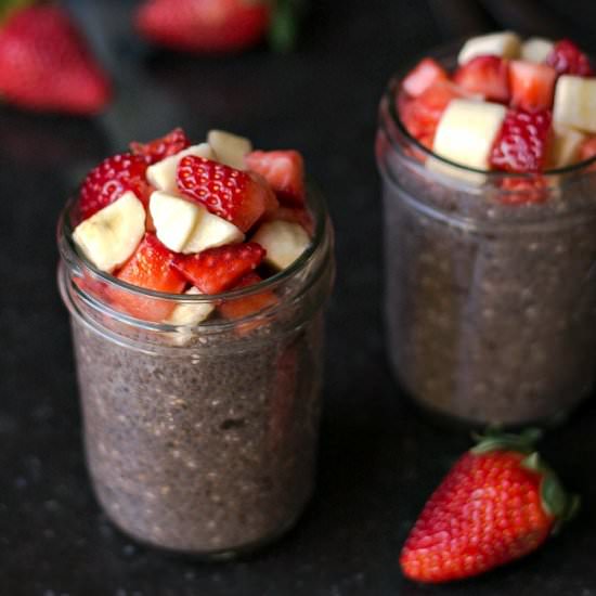 Strawberry Banana Chia Pudding