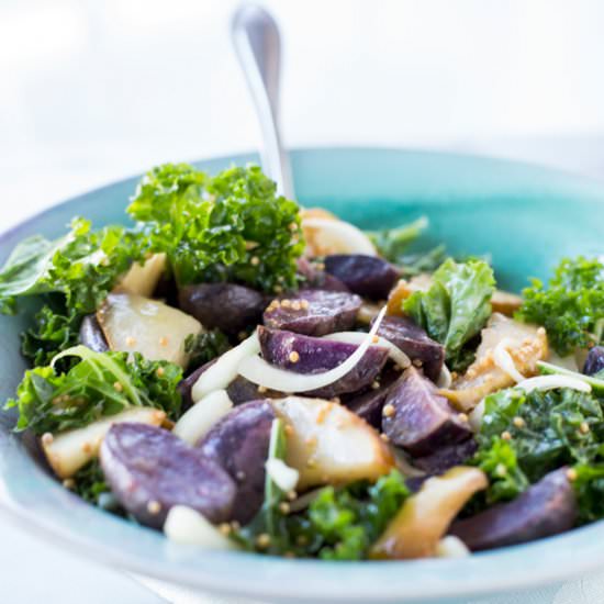 Pear and Purple Potato Salad