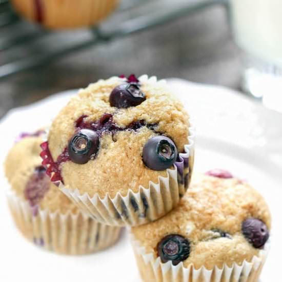 Whole Grain Blueberry Muffins