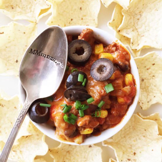 Skinny Beef Enchilada Dip
