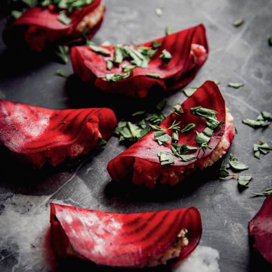 Raw Beet Ravioli