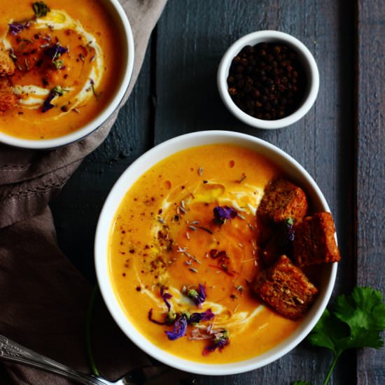 Carrot, Ginger, Coconut Soup