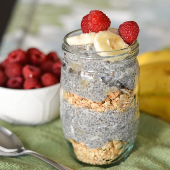 Banana Almond Chia Seed Pudding