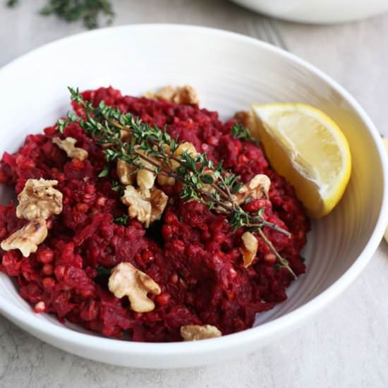 Beetroot and Buckwheat Risotto
