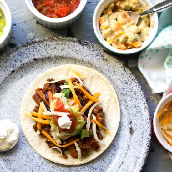 Seitan and Red Cabbage Tacos