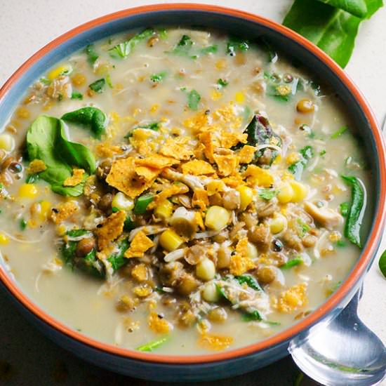 Lentil, Chicken and Corn Soup