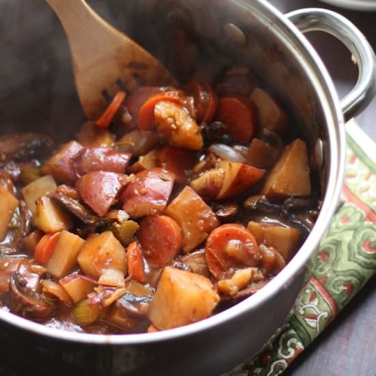 Portobello Vegan Beef(less) Stew