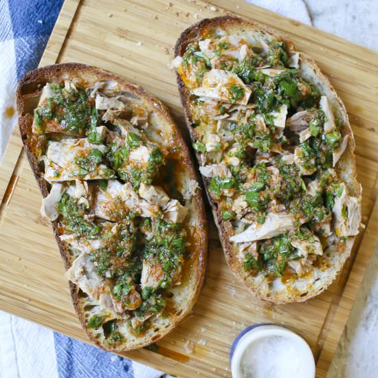 Tuna Toast with Chermoula