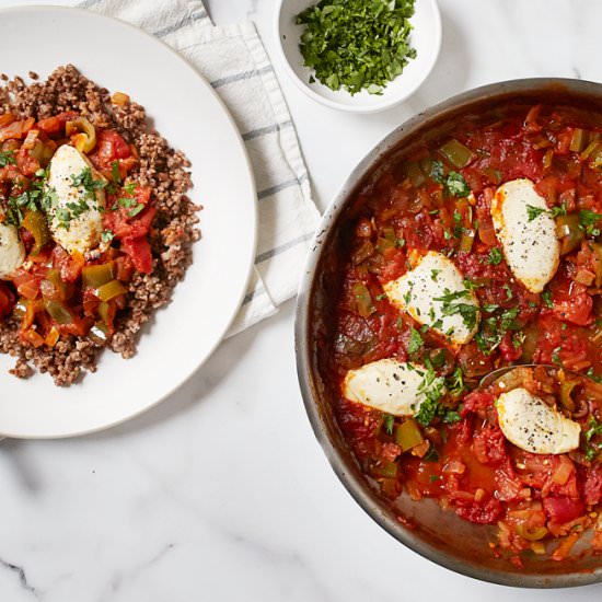 Shakshuka with Tofu Dumplings