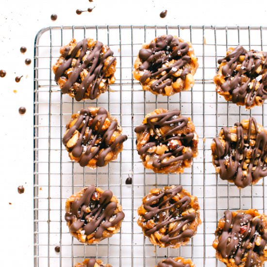 Caramel Chocolate Nut Clusters